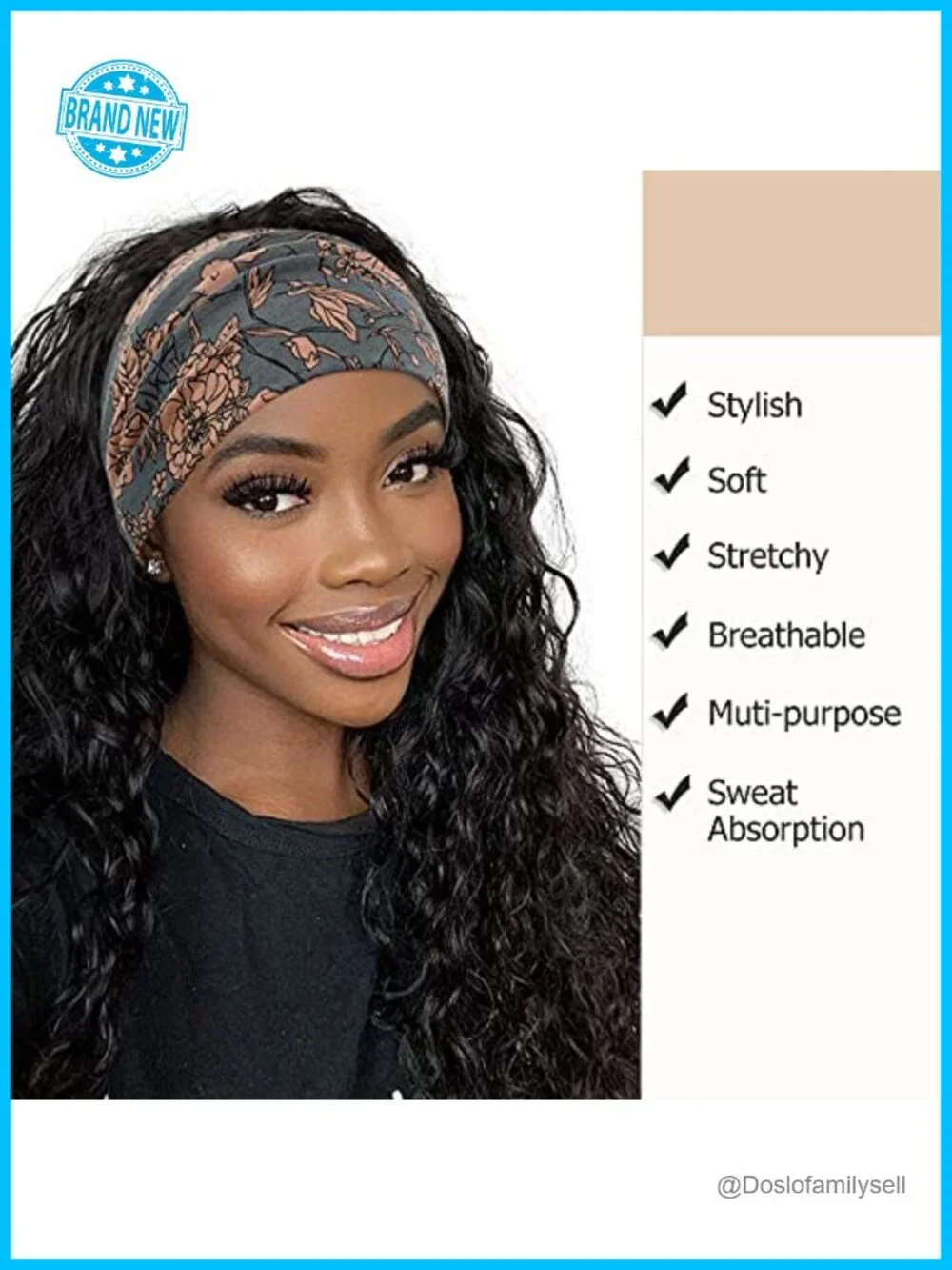 Wide Boho Knotted Headband Yoga Workout Hair Accessories African Head Wrap 4